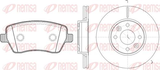 Remsa 8987.01 - Комплект гальм, дисковий гальмівний механізм autozip.com.ua
