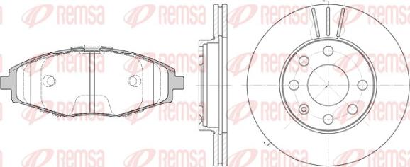 Remsa 8696.01 - Комплект гальм, дисковий гальмівний механізм autozip.com.ua