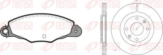 Remsa 8659.01 - Комплект гальм, дисковий гальмівний механізм autozip.com.ua