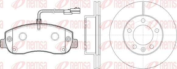 Remsa 81449.00 - Комплект гальм, дисковий гальмівний механізм autozip.com.ua