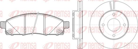 Remsa 81434.00 - Комплект гальм, дисковий гальмівний механізм autozip.com.ua