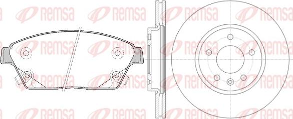 Remsa 81431.00 - Комплект гальм, дисковий гальмівний механізм autozip.com.ua