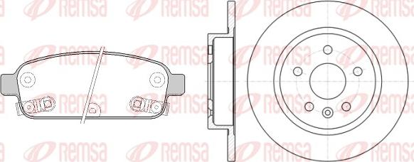 Remsa 81432.00 - Комплект гальм, дисковий гальмівний механізм autozip.com.ua