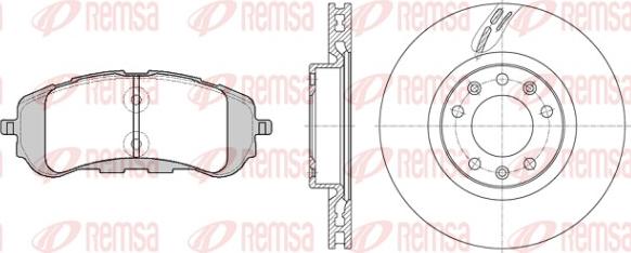 Remsa 81559.00 - Комплект гальм, дисковий гальмівний механізм autozip.com.ua