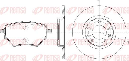 Remsa 81562.00 - Комплект гальм, дисковий гальмівний механізм autozip.com.ua