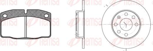 Remsa 8101.00 - Комплект гальм, дисковий гальмівний механізм autozip.com.ua