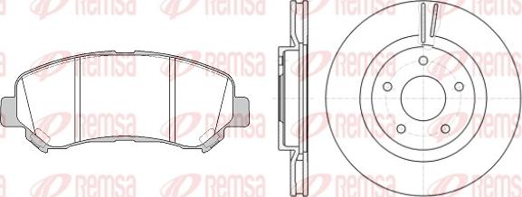 Remsa 81318.00 - Комплект гальм, дисковий гальмівний механізм autozip.com.ua