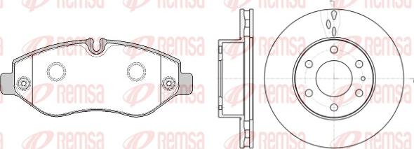 Remsa 81245.02 - Комплект гальм, дисковий гальмівний механізм autozip.com.ua