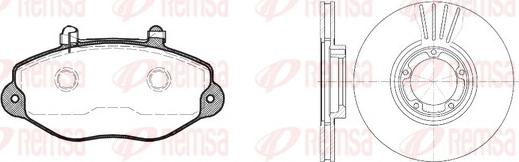 Remsa 8392.01 - Комплект гальм, дисковий гальмівний механізм autozip.com.ua