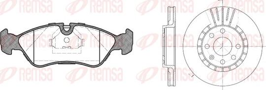 Remsa 8286.00 - Комплект гальм, дисковий гальмівний механізм autozip.com.ua