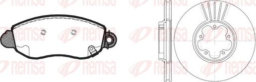 Remsa 8772.01 - Комплект гальм, дисковий гальмівний механізм autozip.com.ua