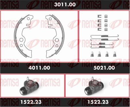 Remsa 3011.00 - Комплект гальм, барабанний механізм autozip.com.ua