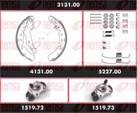 Remsa 3131.00 - Комплект гальм, барабанний механізм autozip.com.ua