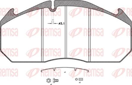 Remsa JCA 506.30 - Гальмівні колодки, дискові гальма autozip.com.ua