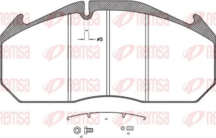 Remsa JCA 506.31 - Гальмівні колодки, дискові гальма autozip.com.ua