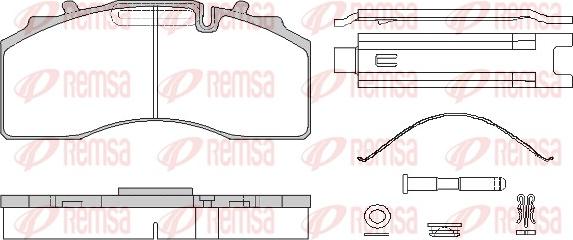 Remsa JCA 1415.80 - Гальмівні колодки, дискові гальма autozip.com.ua