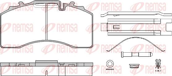 Remsa JCA 1416.80 - Гальмівні колодки, дискові гальма autozip.com.ua