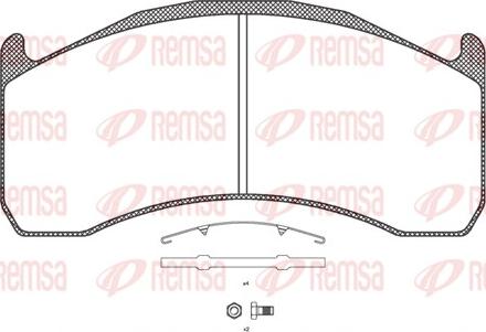 Remsa JCA 1072.00 - Гальмівні колодки, дискові гальма autozip.com.ua