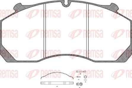 Remsa JCA 1157.80 - Гальмівні колодки, дискові гальма autozip.com.ua