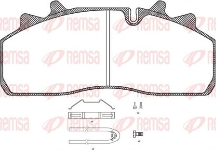 Remsa JCA 1254.80 - Гальмівні колодки, дискові гальма autozip.com.ua