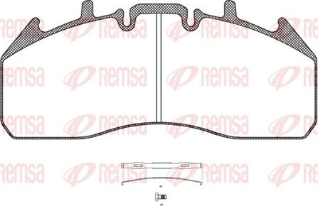 Remsa JCA 1257.00 - Гальмівні колодки, дискові гальма autozip.com.ua