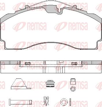 Remsa JCA 1704.80 - Гальмівні колодки, дискові гальма autozip.com.ua