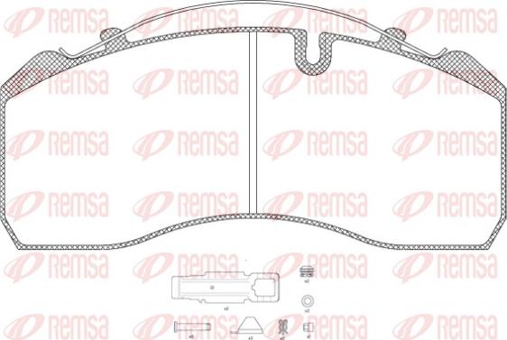 Remsa JCA 814.80 - Гальмівні колодки, дискові гальма autozip.com.ua