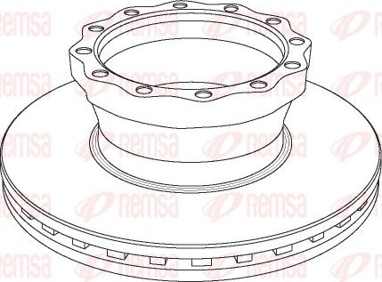 Remsa NCA1043.20 - Гальмівний диск autozip.com.ua