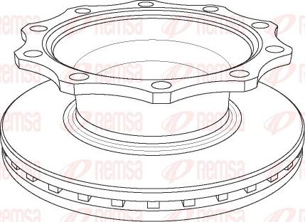 Remsa NCA1078.20 - Гальмівний диск autozip.com.ua