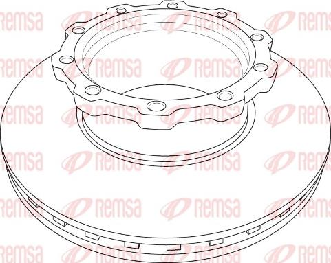 Remsa NCA1207.20 - Гальмівний диск autozip.com.ua