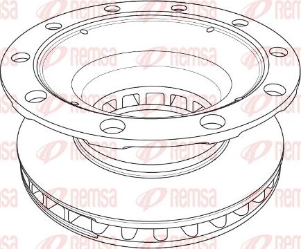 Remsa NCA1237.20 - Гальмівний диск autozip.com.ua