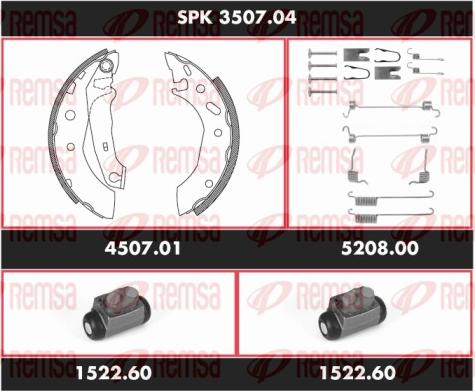 Remsa SPK 3507.04 - Комплект гальм, барабанний механізм autozip.com.ua