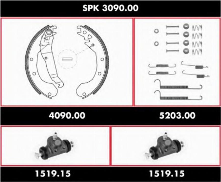 Remsa SPK 3090.00 - Комплект гальм, барабанний механізм autozip.com.ua