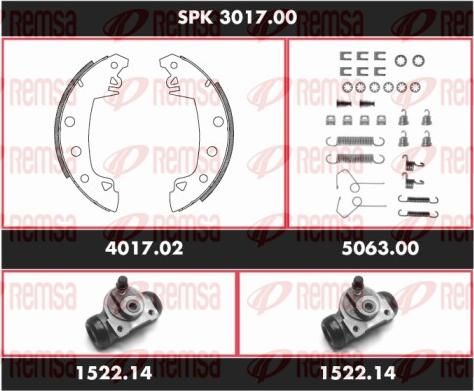 Remsa SPK 3017.00 - Комплект гальм, барабанний механізм autozip.com.ua