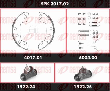 Remsa SPK 3017.02 - Комплект гальм, барабанний механізм autozip.com.ua