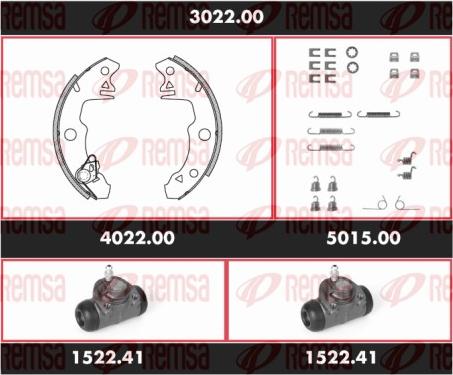 Remsa SPK 3022.00 - Комплект гальм, барабанний механізм autozip.com.ua