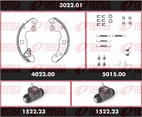 Remsa SPK 3022.01 - Комплект гальм, барабанний механізм autozip.com.ua