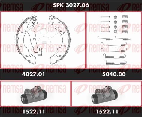 Remsa SPK 3027.06 - Комплект гальм, барабанний механізм autozip.com.ua