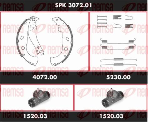 Remsa SPK 3072.01 - Комплект гальм, барабанний механізм autozip.com.ua