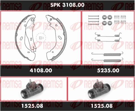 Remsa SPK 3108.00 - Комплект гальм, барабанний механізм autozip.com.ua