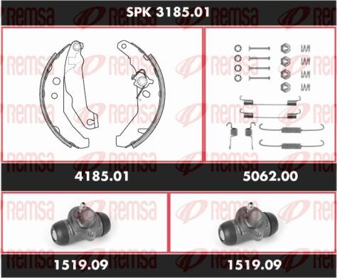 Remsa SPK 3185.01 - Комплект гальм, барабанний механізм autozip.com.ua