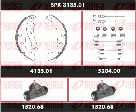 Remsa SPK 3135.01 - Комплект гальм, барабанний механізм autozip.com.ua