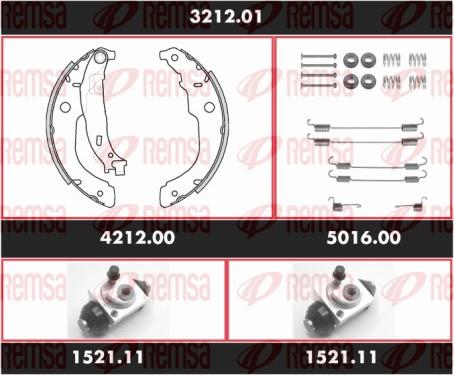 Remsa SPK 3212.01 - Комплект гальм, барабанний механізм autozip.com.ua