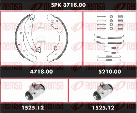 Remsa SPK 3718.00 - Комплект гальм, барабанний механізм autozip.com.ua