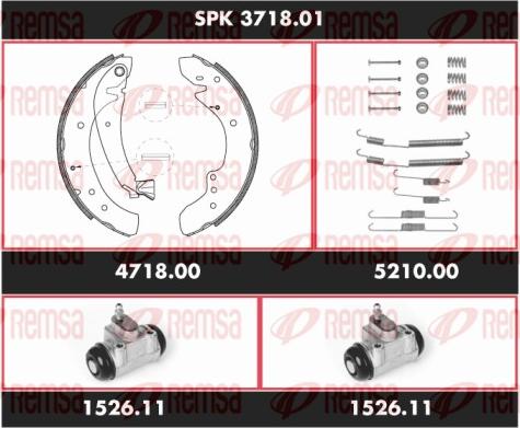 Remsa SPK 3718.01 - Комплект гальм, барабанний механізм autozip.com.ua