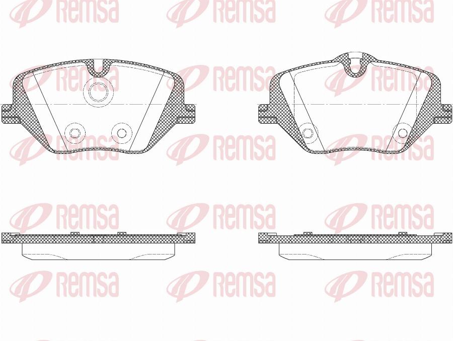 Remsa X2031.00 - Гальмівні колодки, дискові гальма autozip.com.ua