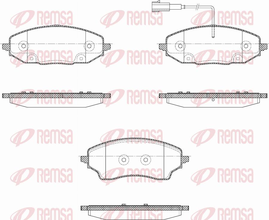 Remsa X2032.01 - Гальмівні колодки, дискові гальма autozip.com.ua