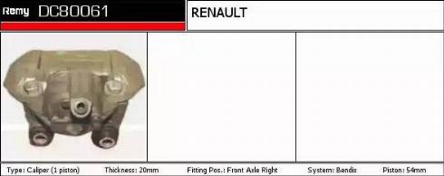 Remy DC80061 - Гальмівний супорт autozip.com.ua