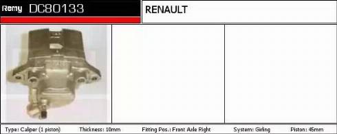 Remy DC80133 - Гальмівний супорт autozip.com.ua