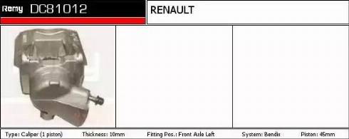 Remy DC81012 - Гальмівний супорт autozip.com.ua